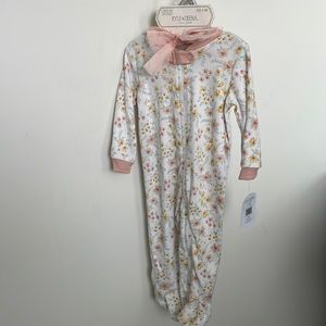 Brand new with tags 6/9 month zipper pjs Kyle&Deena 2piece set includes headband